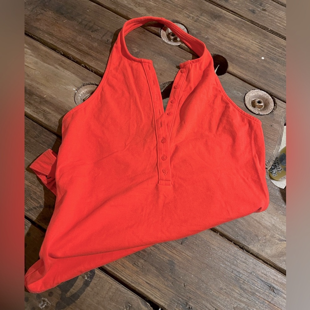 Halter v-neck bodysuit